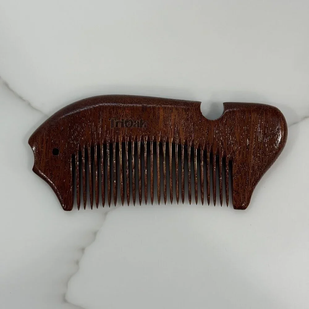 Antistatic Comb Wooden Fish Shape Decorative Hair‎ Smoothing Comb Beard Mustache
